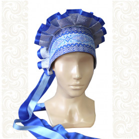 Кокошник Петровна, голубой- фото 1