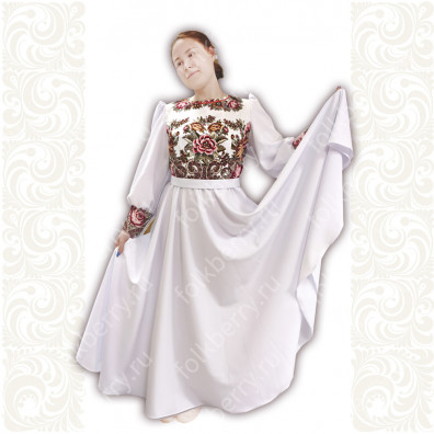 Платье Аврора, белое, длинное- фото 1