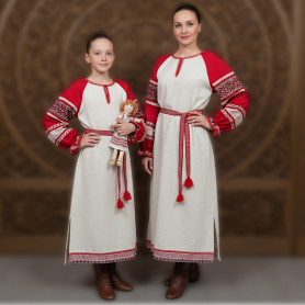 Рубаха женская Покосная, лен- фото 1