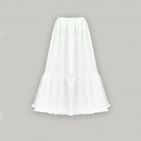 Подъюбник с воланом, хлопок, белый